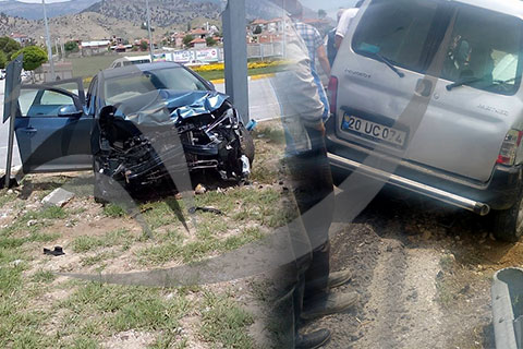 Çardak’ta kaza: 2 yaralı