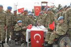 Engelliler bir günlük asker oldu