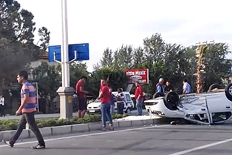 Pamukkale Yolu’nda kaza