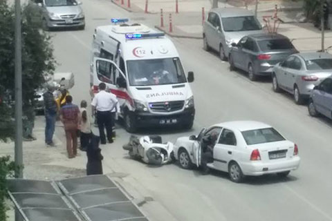 Lozan Caddesi’nde kaza