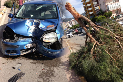 Yenişehir’de kaza ucuz atlatıldı