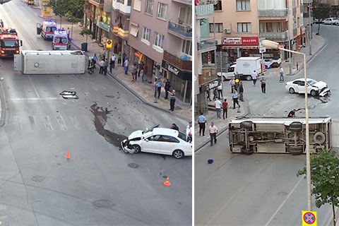 Trafik faciasının teğet geçtiği kaza