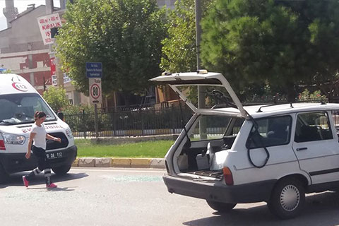 Araç takla attı, sürücü yaralandı