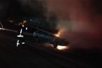 Elektrik kablosu otomobili yaktı