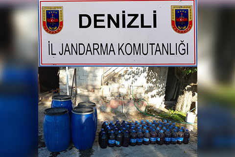 Bekilli’de kaçak şarap operasyonu