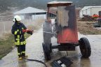 Tamire götürülen traktör alevlere teslim oldu