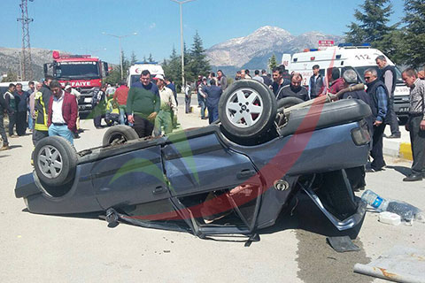 Serinhisar’da korkutan kaza