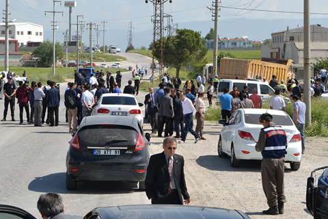 Kaza haberini alan hakimler olay yerine koştu
