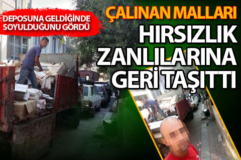 Deposundan çalılanan malları hırsızlara geri taşıttı