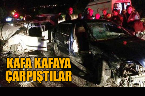 Buldan’da iki otomobil çarpıştı: 7 yaralı