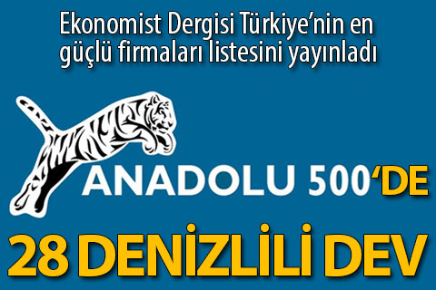 Anadolu 500 listesinde 29 Denizlili dev