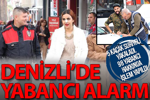 Denizli’de kimliksiz yabancı denetimi