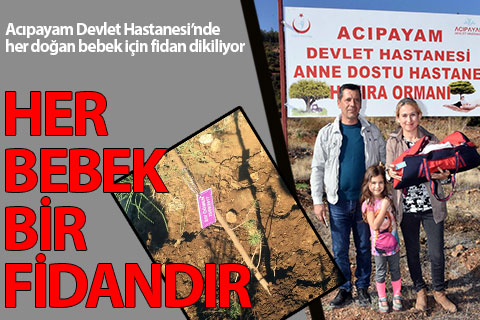 Acıpayam DH’de her bebek için bir fidan