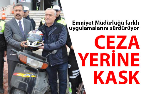 Emniyetten ceza yerine kask