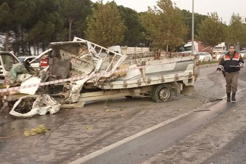 OSB yolunda korkunç kaza