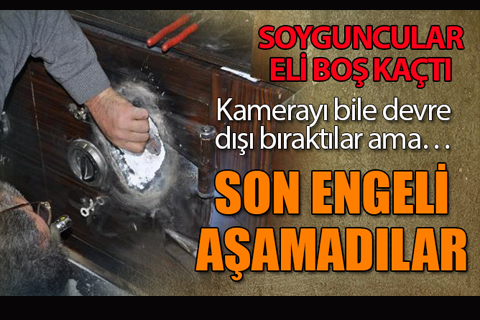 Kuyumcudaki çelik kasayı açamayan hırsızlar kaçtı