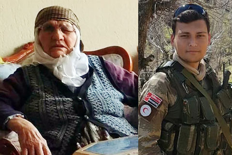 Şehidin halası acıya dayanamadı