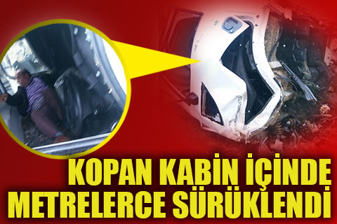Zıpır yokuşunda iki tır çarpıştı, şoförler ölümden döndü