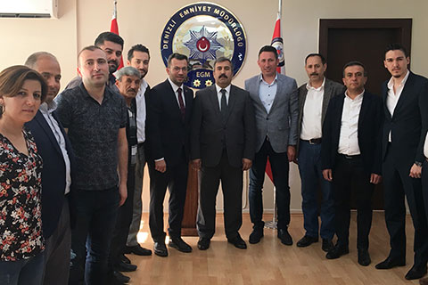 GÖKBEL VE EKİBİNDEN EMNİYET ZİYARETİ