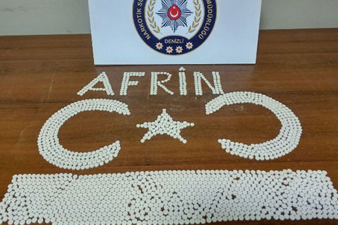 Narkotikçi usulü Afrin selamı