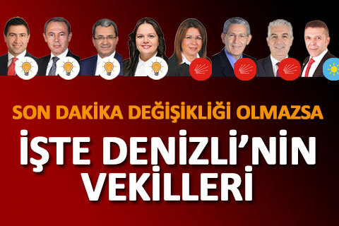 24 Haziran Genel Seçimlerinde, İşte Denizli’nin yeni milletvekilleri