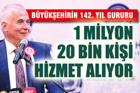 Büyükşehirin 142. yıl gururu, 1 milyon 20 bin kişi hizmet alıyor