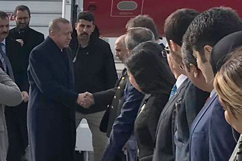 Cumhurbaşkanı Erdoğan Denizli’ye geldi, Çardak Havaalanı’ndan karşılandı
