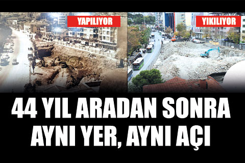 Özel İdare Binası’nda 44 yıl aradan sonra aynı yer aynı açı…
