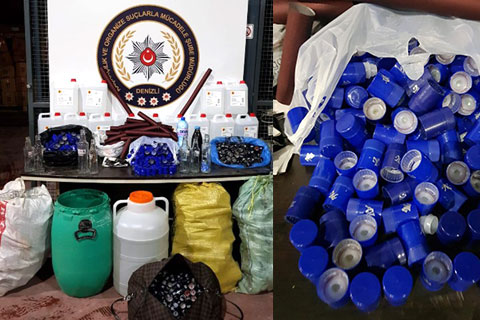 Polis kaçak içki üretimi yapanlara operasyon düzenledi