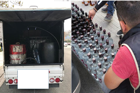 1000 L. alkol, 3000 L. akaryakıt ele geçirildi