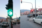 Trafik ışıklarında merak uyandıran hilal