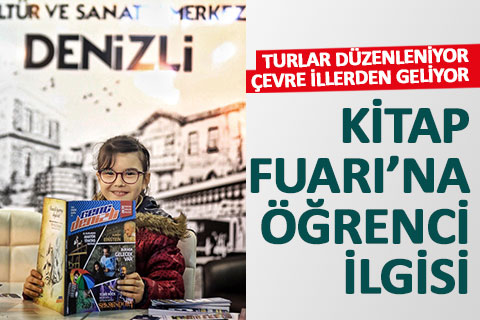Kitap Fuarı’na sevindiren öğrenci ilgisi