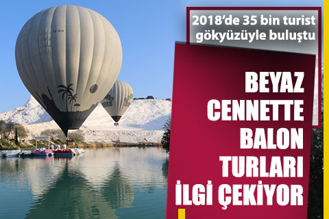 Pamukkale’de balon turları tam “gaz”