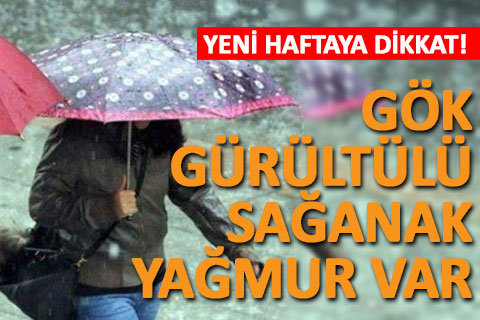 Denizli yeni haftaya gök gürültülü sağanak ile giriyor
