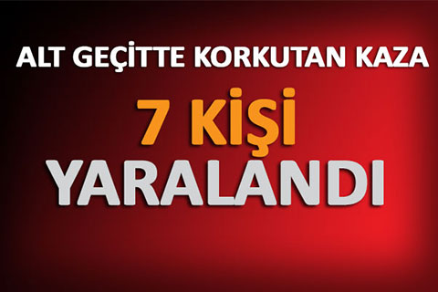 MİNİBÜS KAMYONA ÇARPTI: 7 YARALI