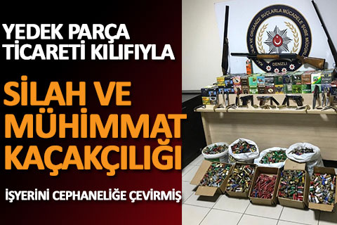 Yedek parça satışı adı altında silah ticareti yapıyordu