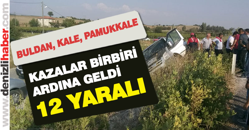 Kazalar birbiri ardına geldi: 12 yaralı