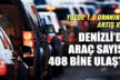 Denizli’de motorlu kara taşıtı sayısı 408 bin 648’e ulaştı