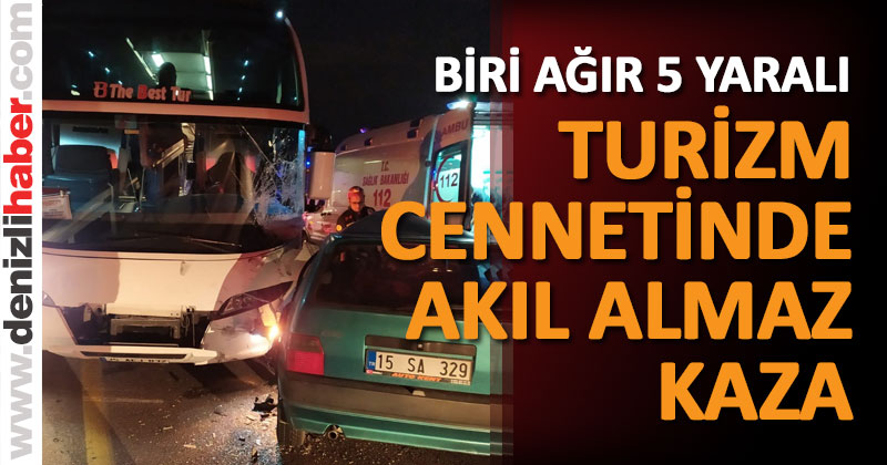 KARAHAYIT’TA TRAFİK KAZASI: 5 YARALI