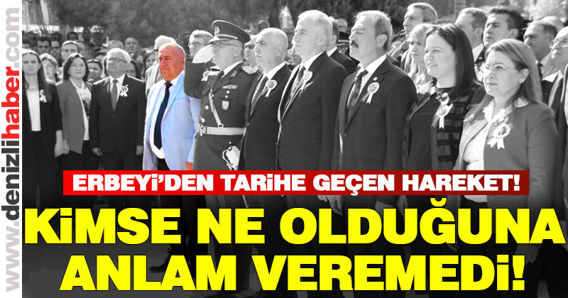 Erbeyi’den törende şaşırtan hareket