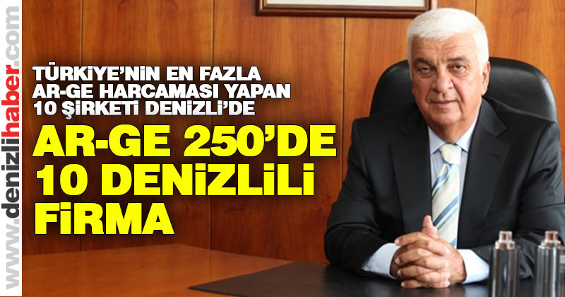 AR-GE 250 listesinde Denizlili 10 firma yerini aldı