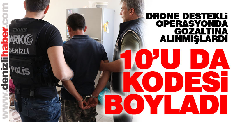 Drone destekli operasyonda gözaltına alınan 10 zanlı tutuklandı