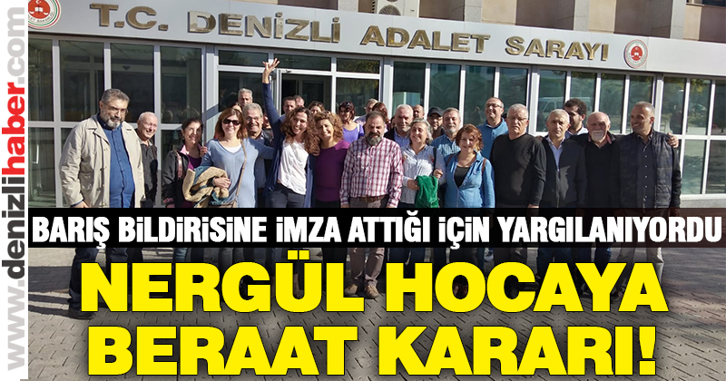 Nergül Çördük beraat etti