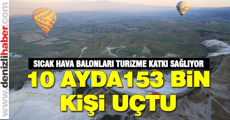 Pamukkale’de balonlar 153 bin kişiyi uçurdu