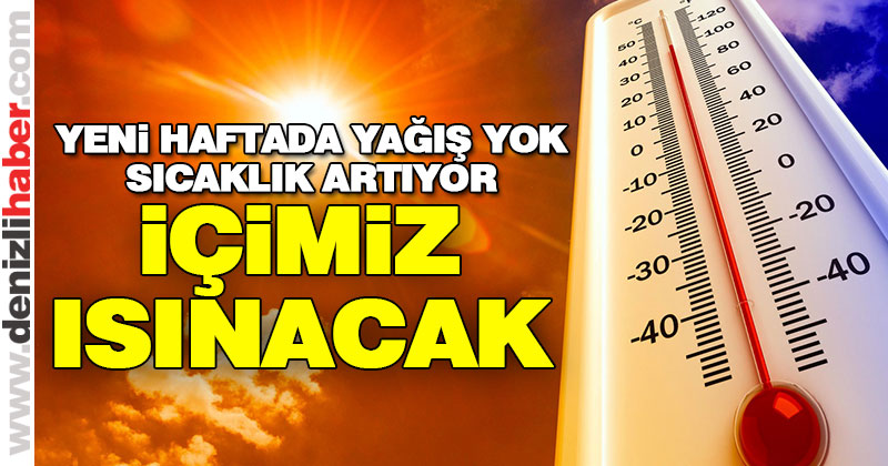 Denizli’de bu hafta yağış yok, sıcaklık artıyor