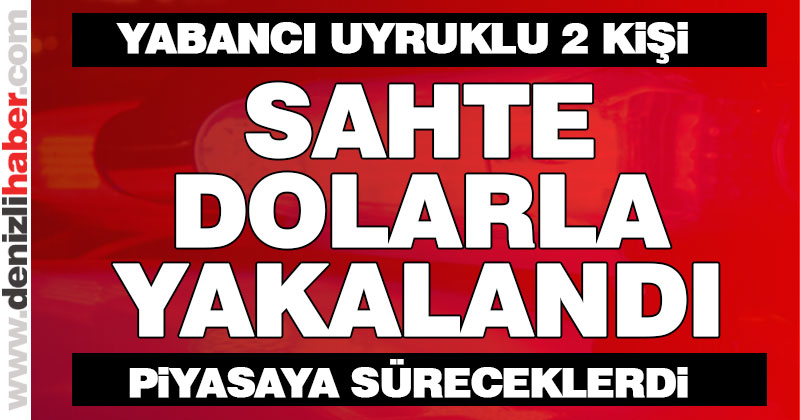 Yabancı uyruklu 2 kişi sahte dolarla yakalandı