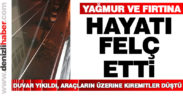Fırtına ve yağmur Denizli’yi felç etti