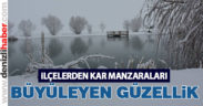 İlçelerden kar manzaraları