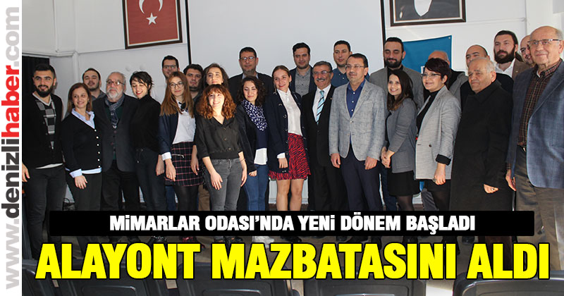 Yeniden başkan seçilen Alayont mazbatasını aldı