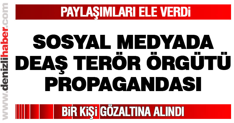 Sosyal medyada DEAŞ propagandasına gözaltı